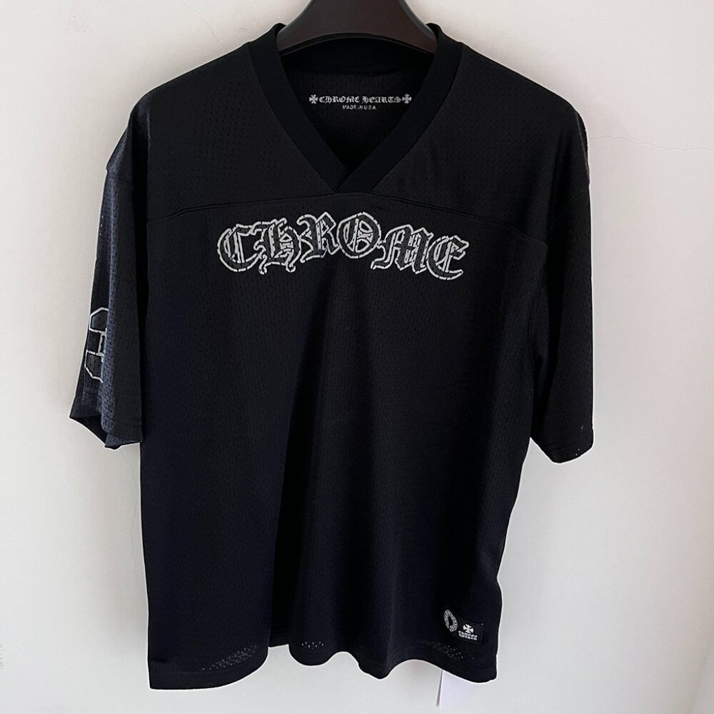 Chrome Hearts Black Short Sleeved Mesh Sweatshirt